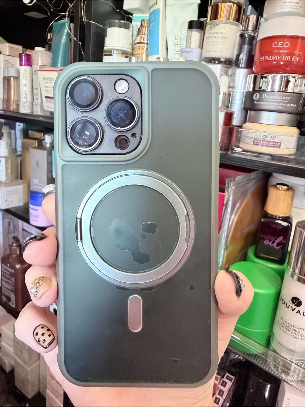 Apple iPhone 14 Pro Max 1TB with Green Protective Case